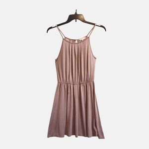 🌼3 for $15🦋 CHARMING‎ CHARLIE Halter Dress Elastic Waist Keyhole Mauve Medium